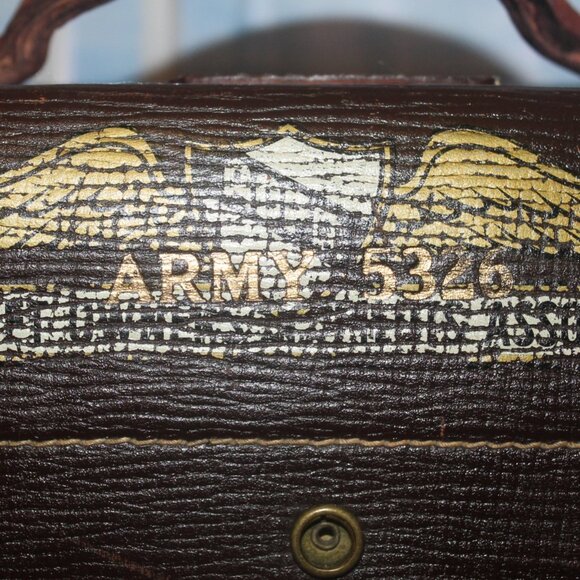 Vintage 30s 40's AOPA Army Pilot Cowhide Flight Cowhide Hardside Suitcase Rare - Picture 2 of 13